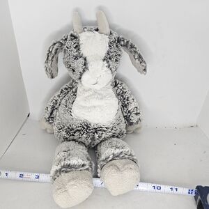 Mary Meyer Goat Plush Lovey Gray Stuffed Fluffy Toy 13" Used Condition Animal. 